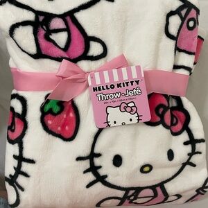 COPY - Sanrio Hello Kitty Cloud Blanket Plush Throw Pink Strawberry Milkshake 6…